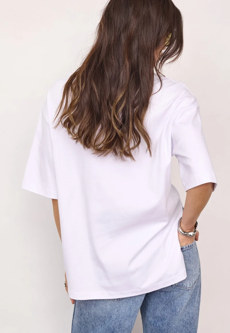Co´Couture - Medaxcc Asym Tee 500086 - 10001 - White