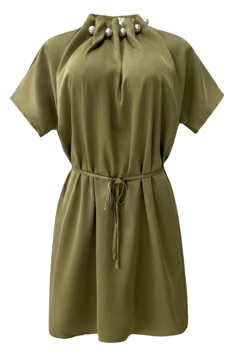 Liberte - Pip Ss Pearl Dress 22455 - Avocado