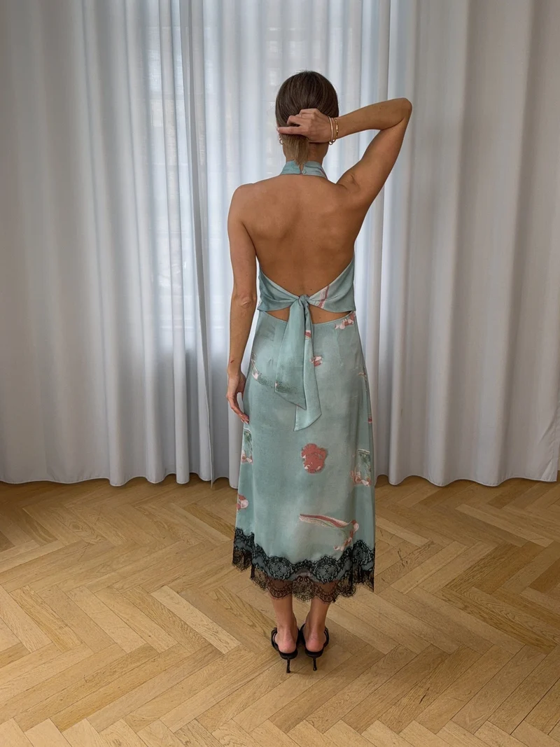 Modström - Carinamd Print Dress 59433 - 11631 - Aqua Flower