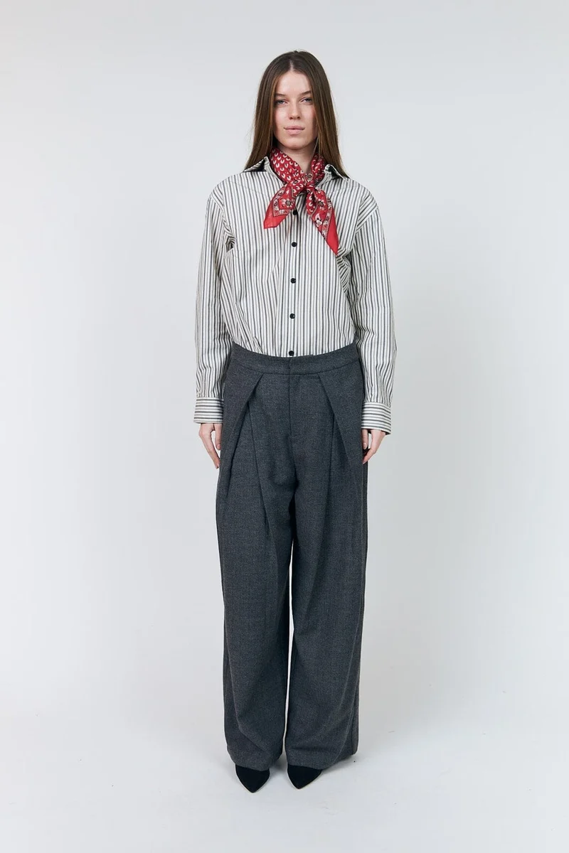Lollys Laundry - Zolall Pants 26464-2019 - 15 - Dark Grey Melange
