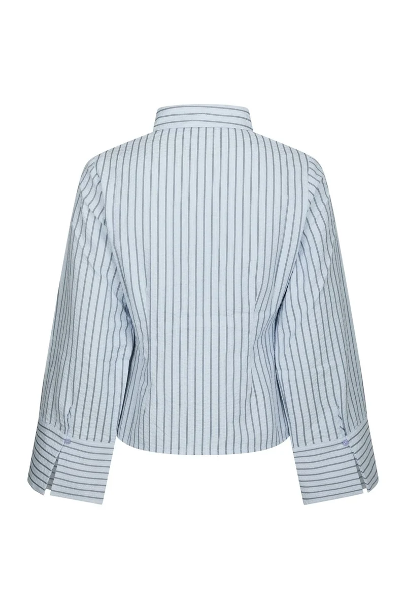 Neo Noir - Rosa Striped Crepe Shirt 169301 - 140 - Blue
