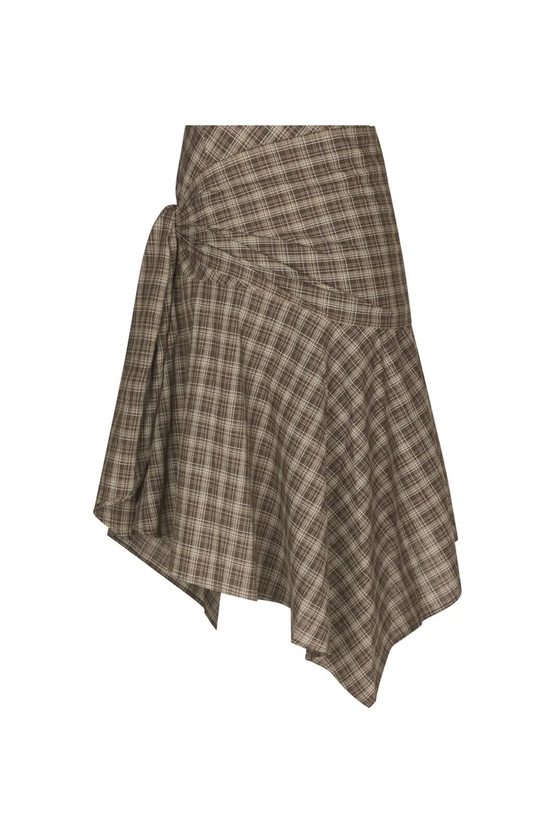 Neo Noir - Sabella Check Skirt 169596 - 980 - Brown Check
