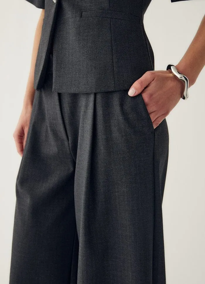 Noella - N-Kazia Pants 16150001 - 1487 - Grey Herringbone