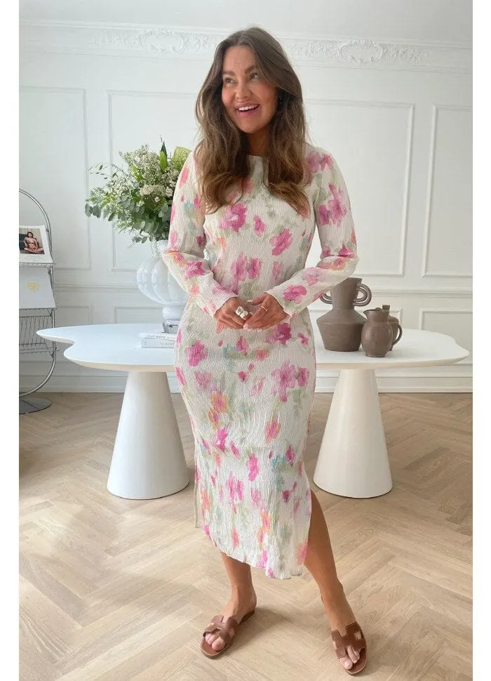 BYIC - Odaic Dress - pfbp Pink Flower Blush Print