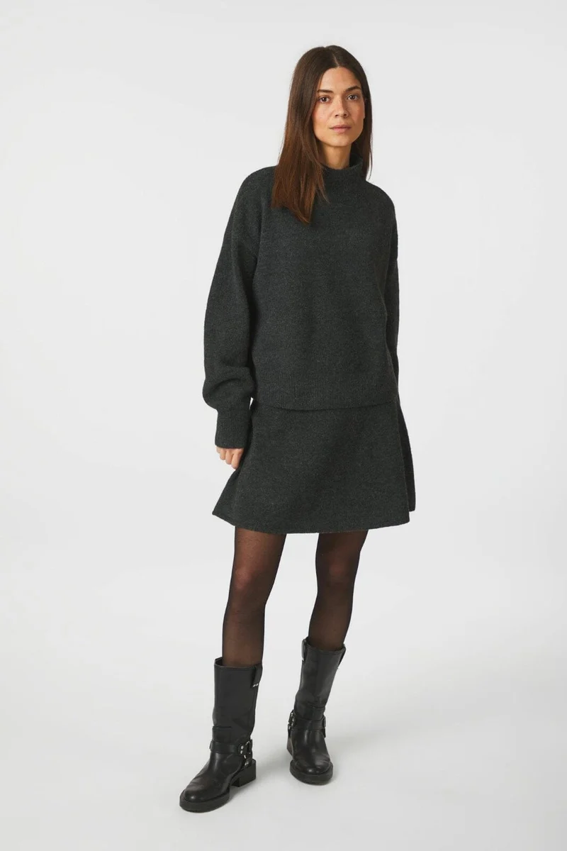 Neo Noir - Paulina Knit Blouse 159703 - 132 - Antracit