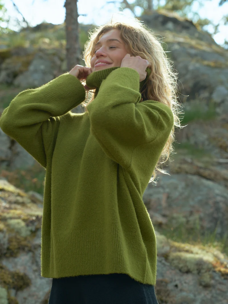 Neo Noir - Naline Knit Blouse 165512 - 340 - Sage Green