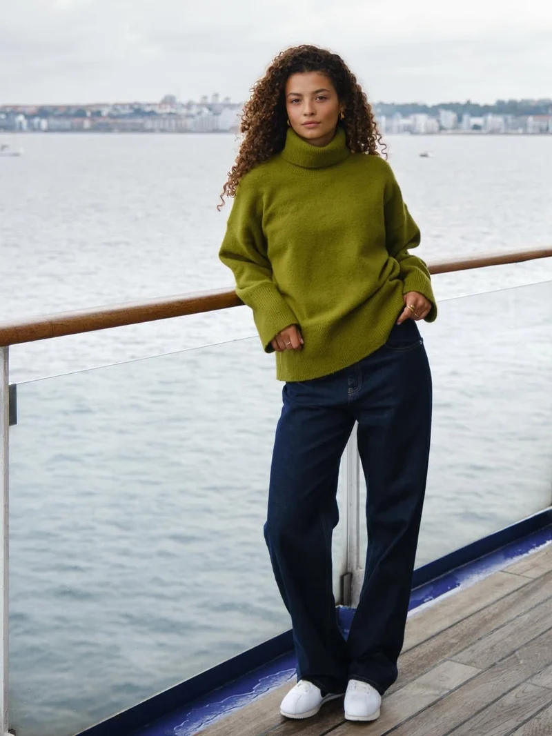 Neo Noir - Naline Knit Blouse 165512 - 340 - Sage Green