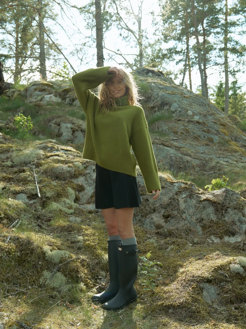 Neo Noir - Naline Knit Blouse 165512 - 340 - Sage Green
