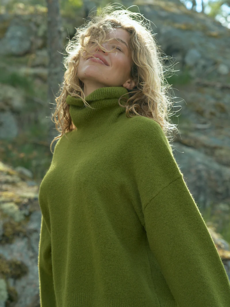 Neo Noir - Naline Knit Blouse 165512 - 340 - Sage Green