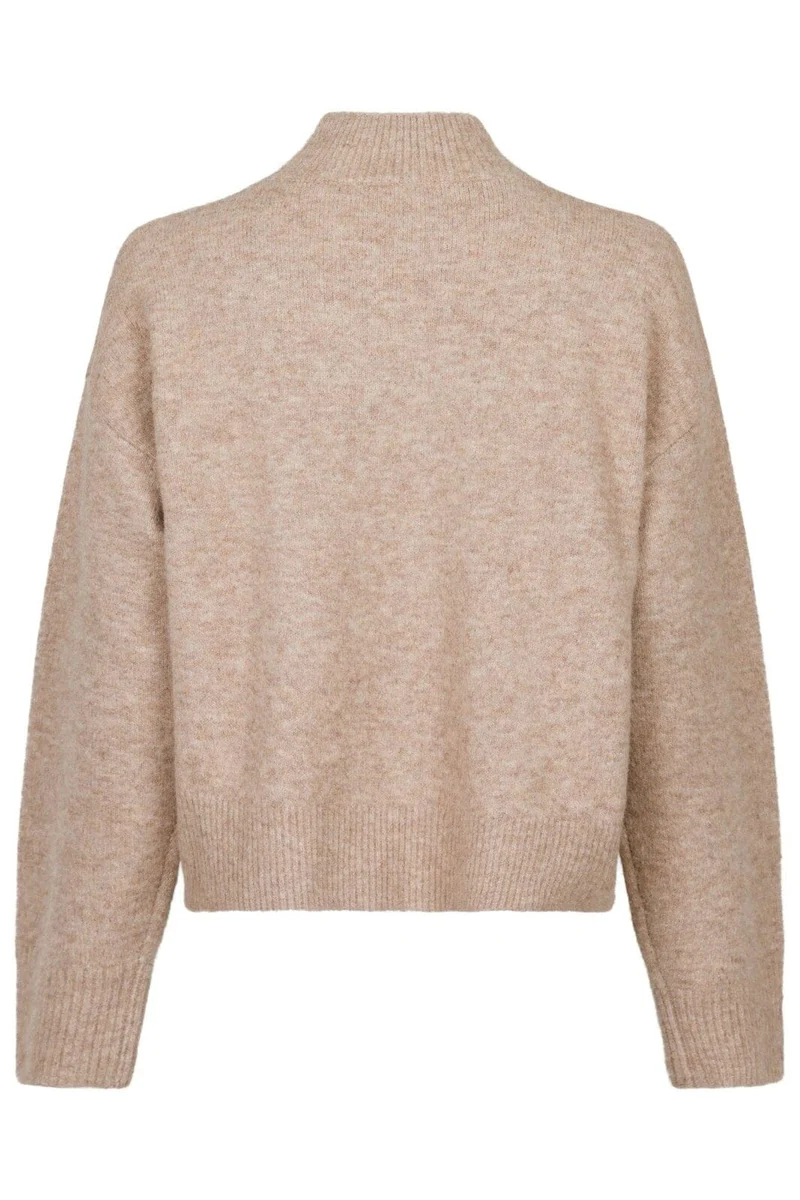 Neo Noir - Paulina Knit Blouse - Sand Melange