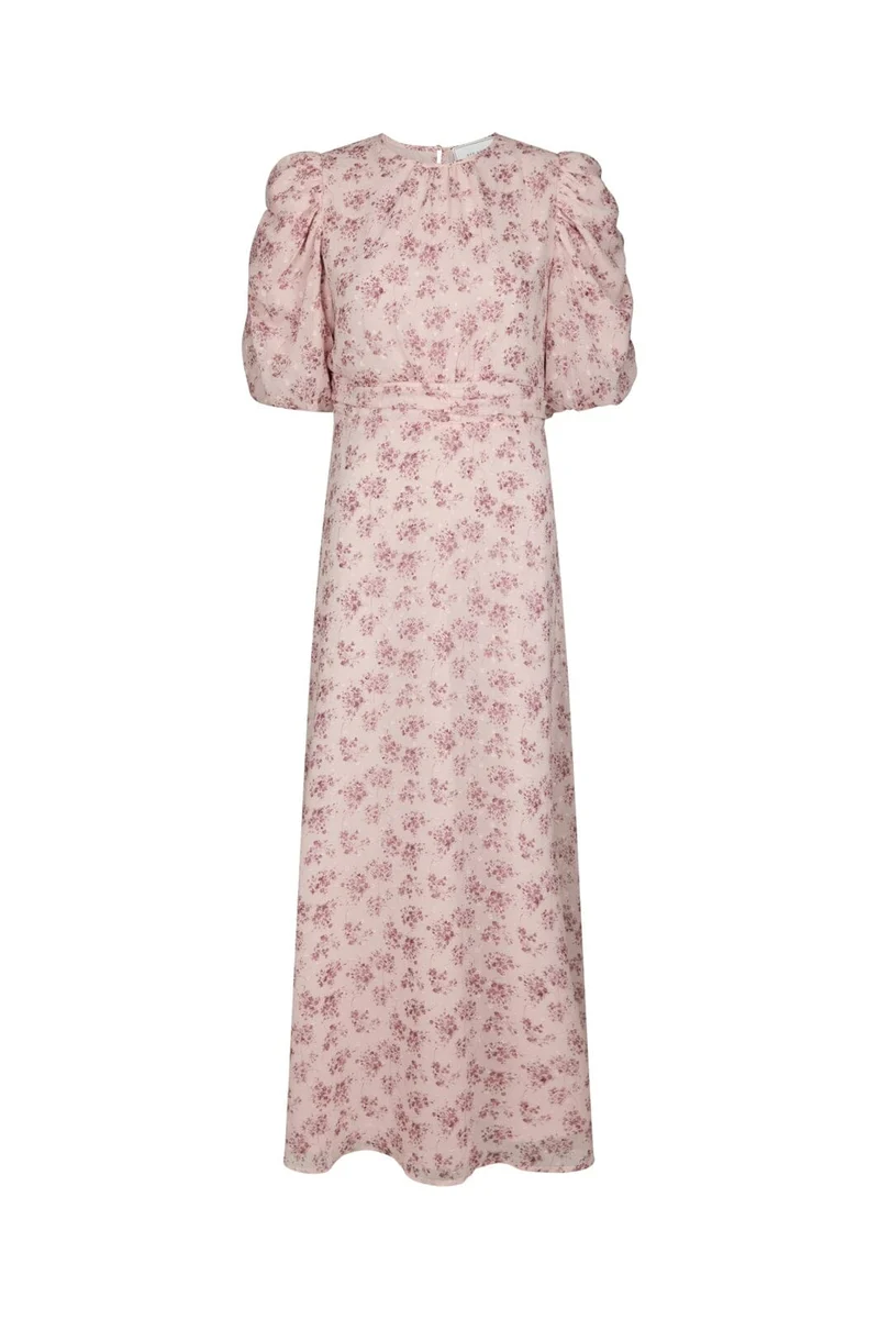 Neo Noir - Kikka Chiffon Flower Dress 167915 - 165 - Rose