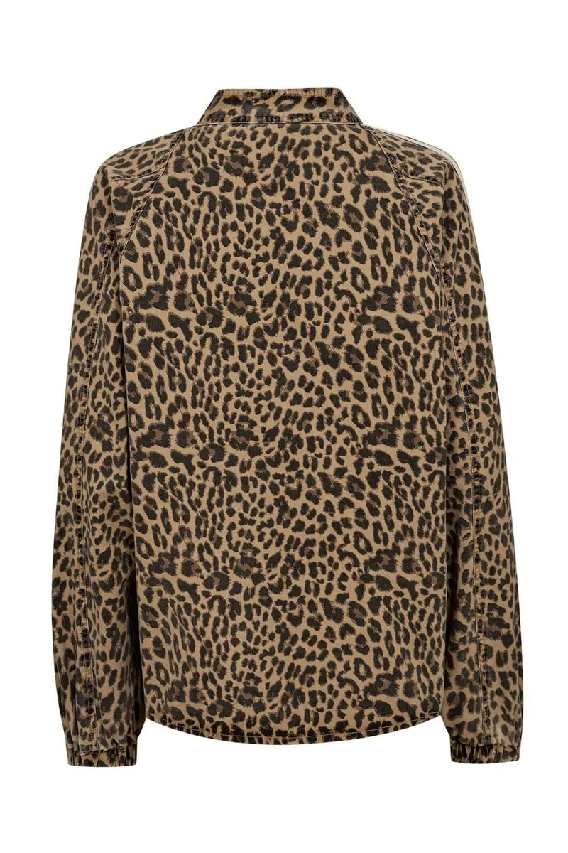 Gossia - Basmago Jull Jacket Shirt G3356 - Leopard Print/Cream Stripe