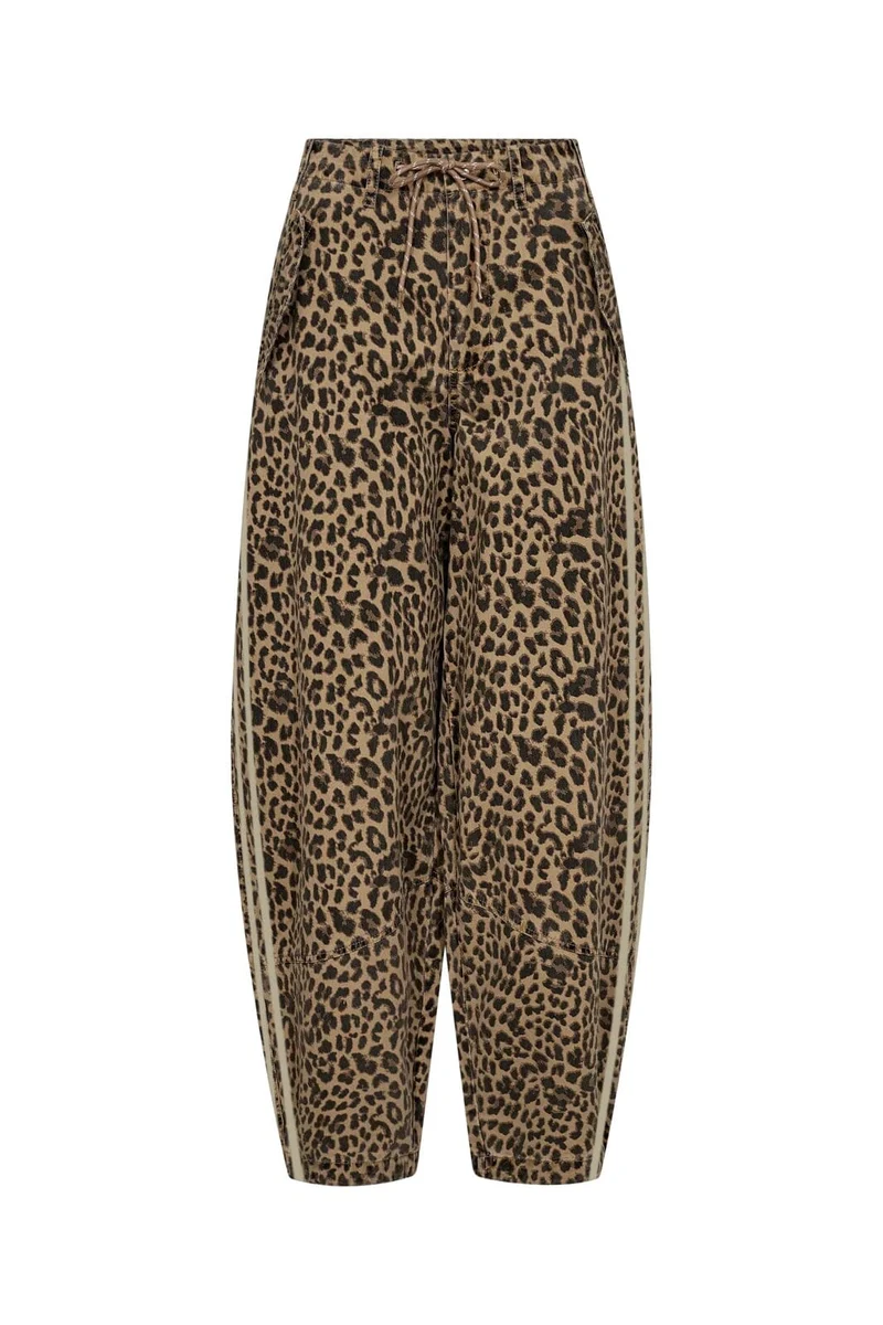 Gossia - Juliettego Cargo Pants G3355 - Leopard Print/Cream Stripe