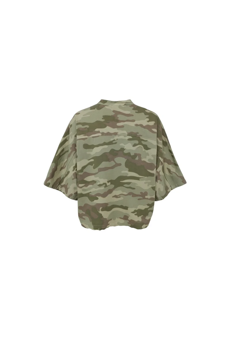 Black Colour - Bcally Loose Shirt 41145 - Camouflage
