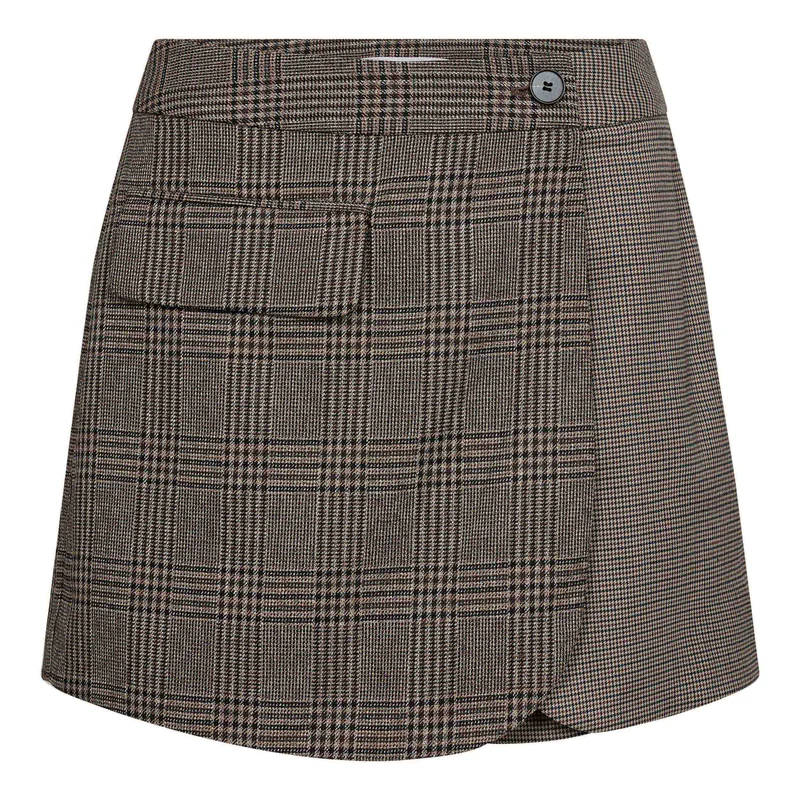 Co´Couture - Veyacc Check Wrap Skort 500141 - 20002 - Brown