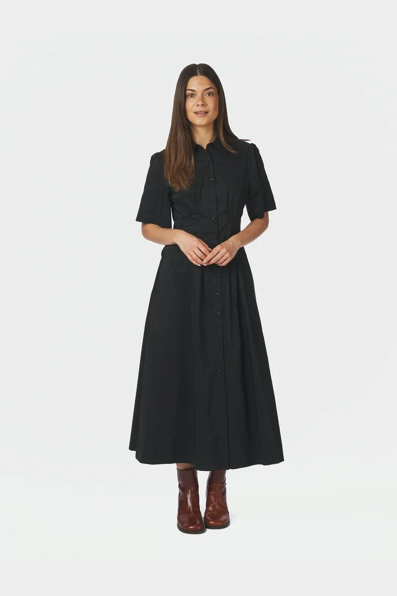 Neo Noir - Baia Poplin Dress 165343 - 100 - Black
