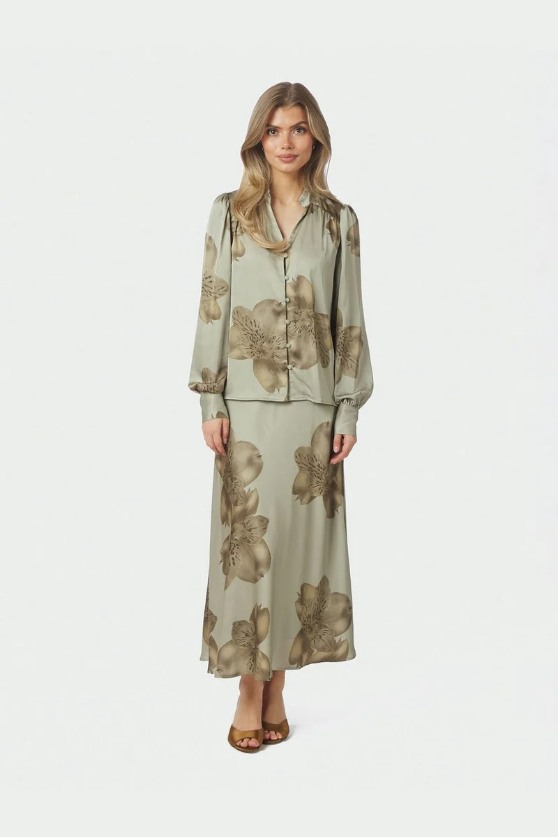 Neo Noir - Bovary Misty Orchid Skirt 168285 - 627 - Smoke Green