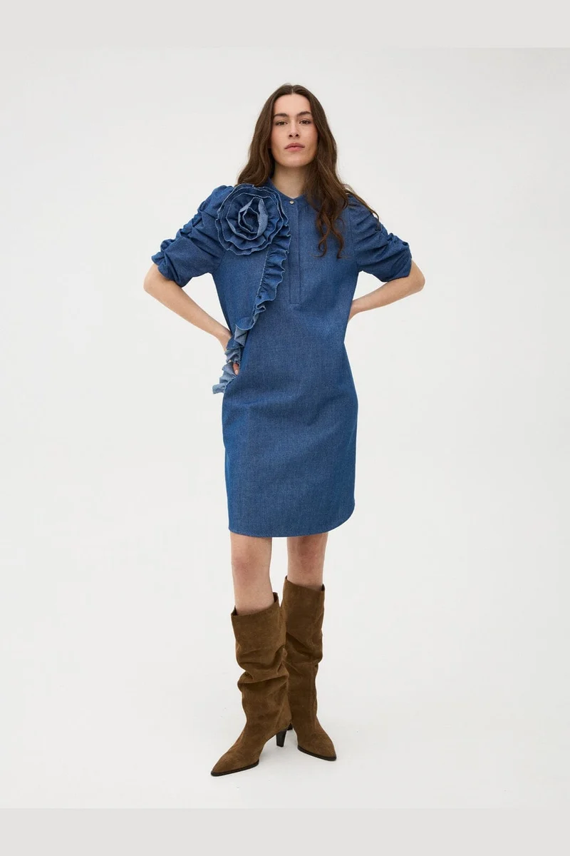 Gossia - Miljago Jo Dress G3388 - Denim Chambrey