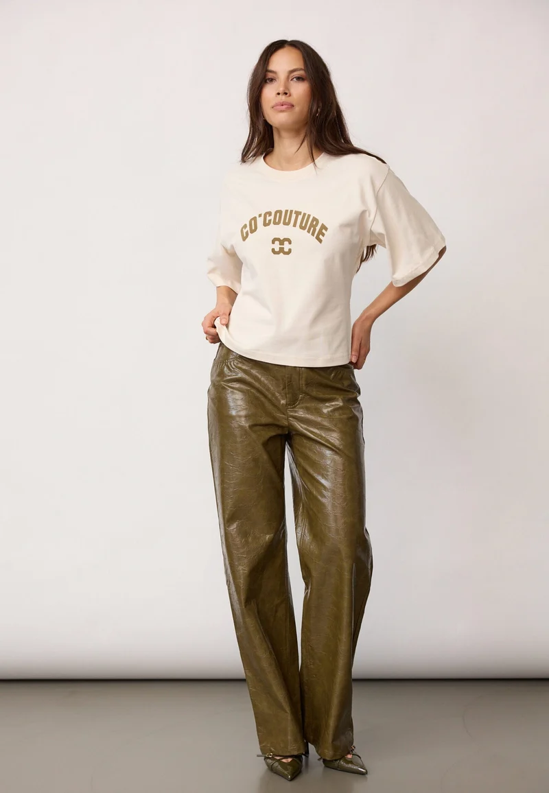 Co´Couture - 43013 Zengacc Tee O-Neck 500108 - 10040 - Pearl - Olive