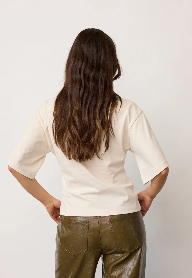 Co´Couture - 43013 Zengacc Tee O-Neck 500108 - 10040 - Pearl - Olive