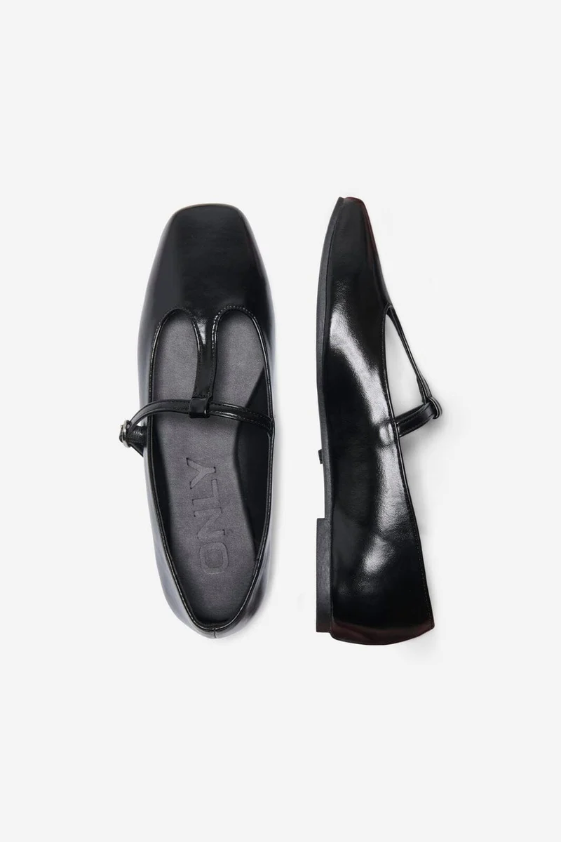 Only - Onlakira-8 Pu T-Strap Ballerina - 5064662 Black