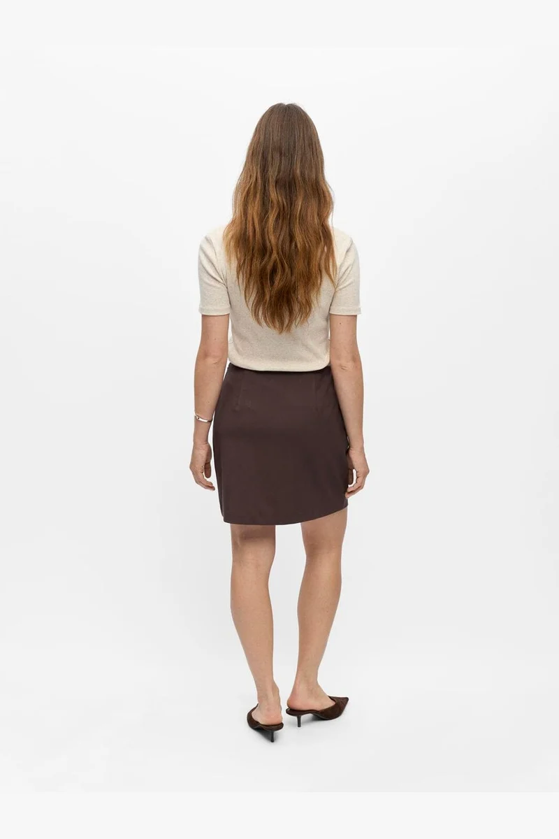 Object - Objlisa Mini Skirt - 4922597 Seal Brown