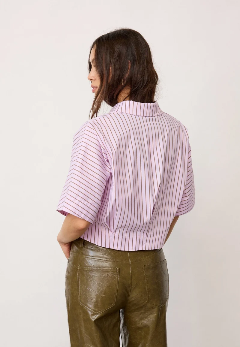 Co´Couture - Sigridcc Stripe Ss Shirt 500197 - 35006 - Rosebloom