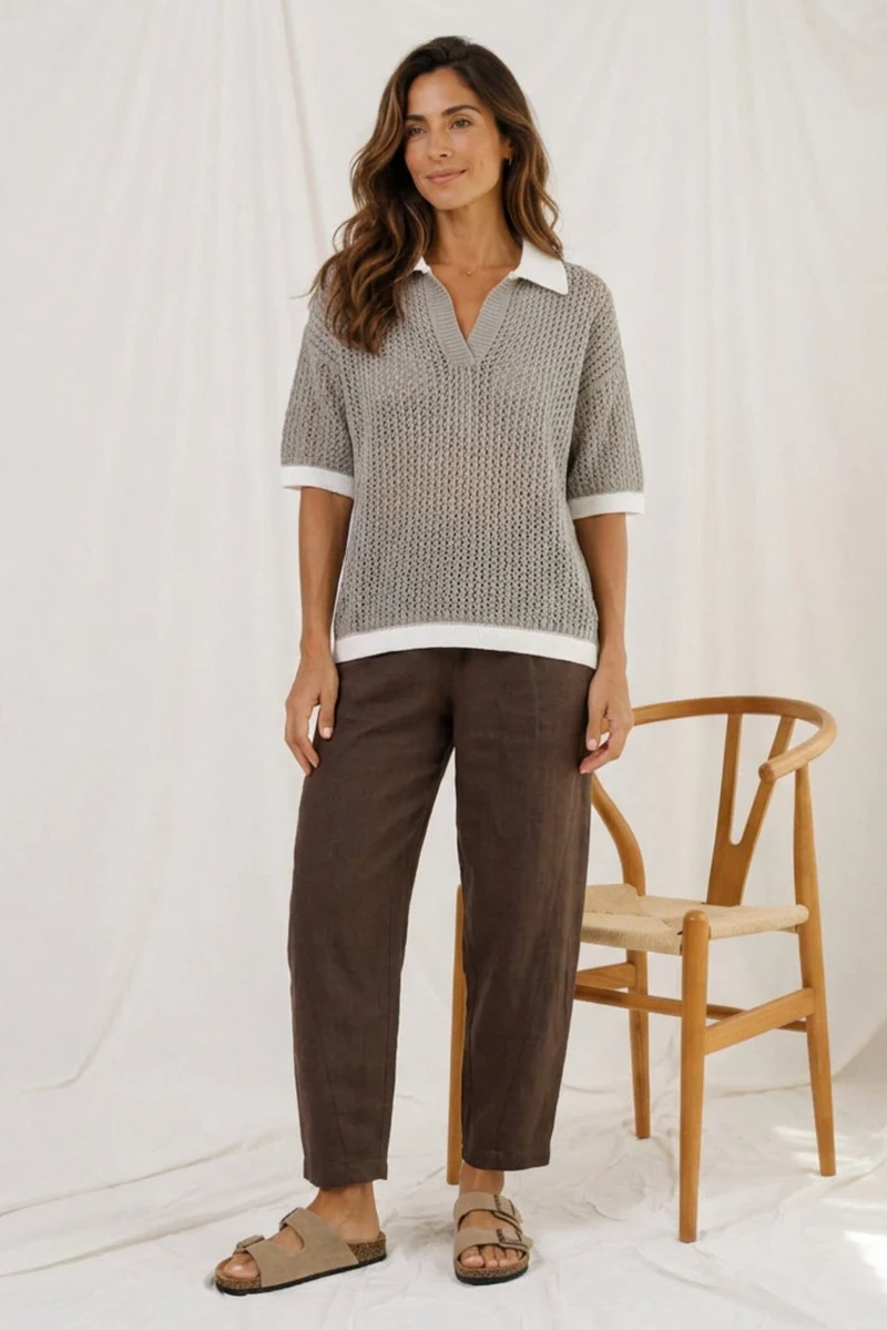 Marta Du Chateau - Mdcnayeli Knit 65032 - Fango/Calce