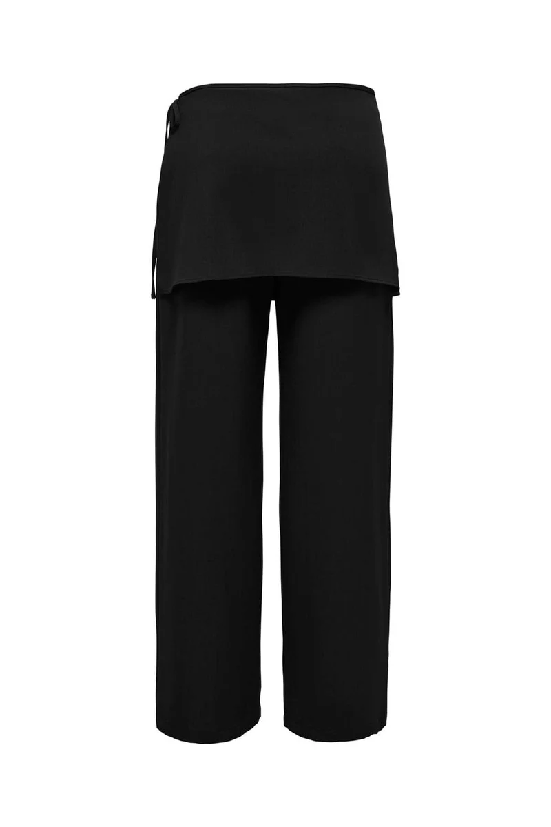 Only - Onlbretty Skirt Detail Trousers - 5128094 Black