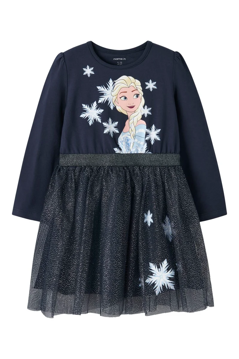 Name It - Nmfosimi Frozen Ls Tulle Dress Lnoos Wdi - 4880300 Navy Blazer