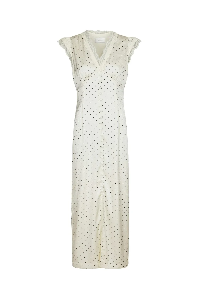 Neo Noir - Aniella Dot Dress 167777 - 122 - Creme