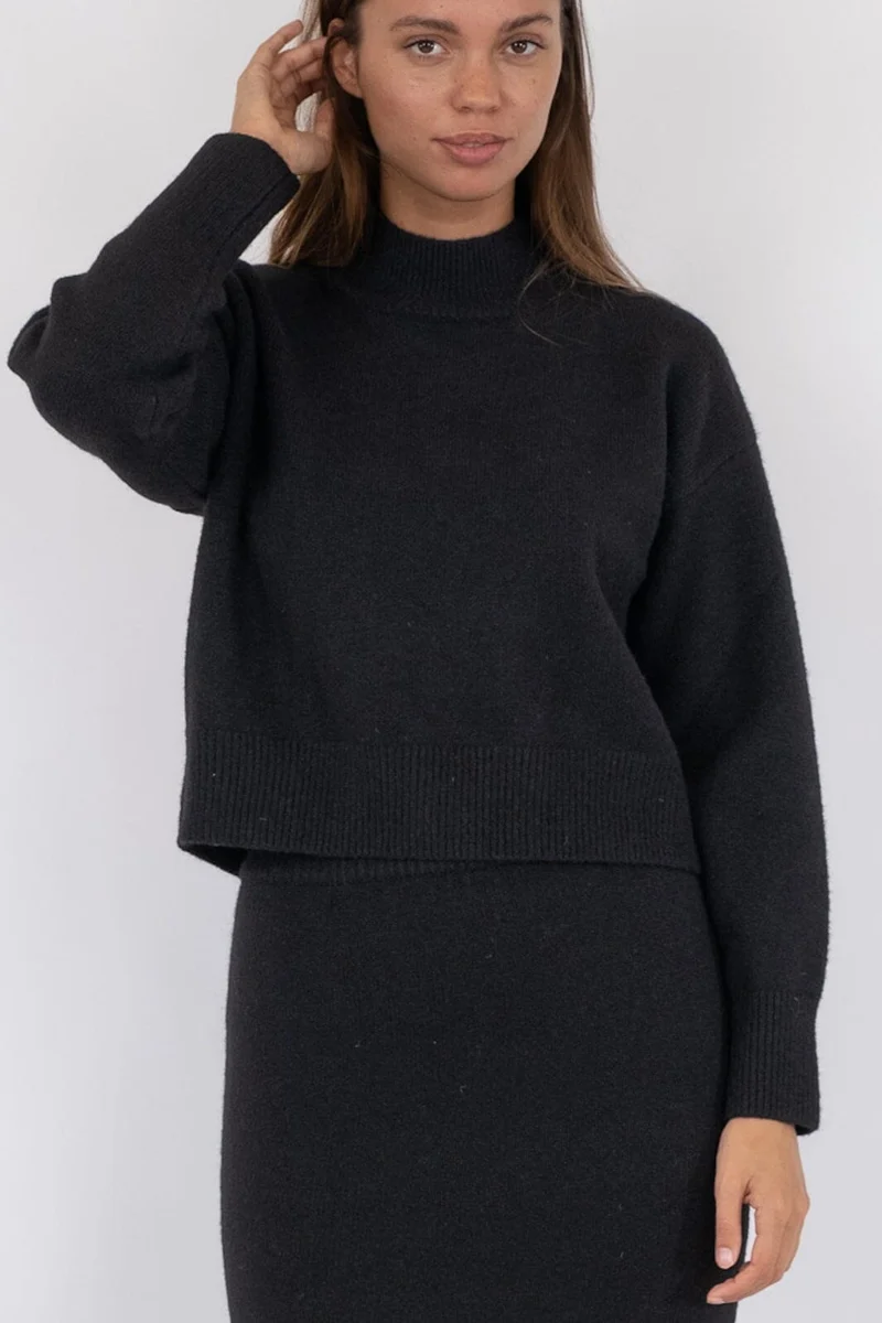 Neo Noir - Paulina Knit Blouse - Black