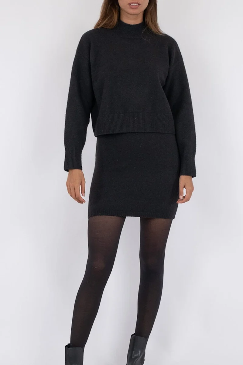 Neo Noir - Paulina Knit Blouse - Black
