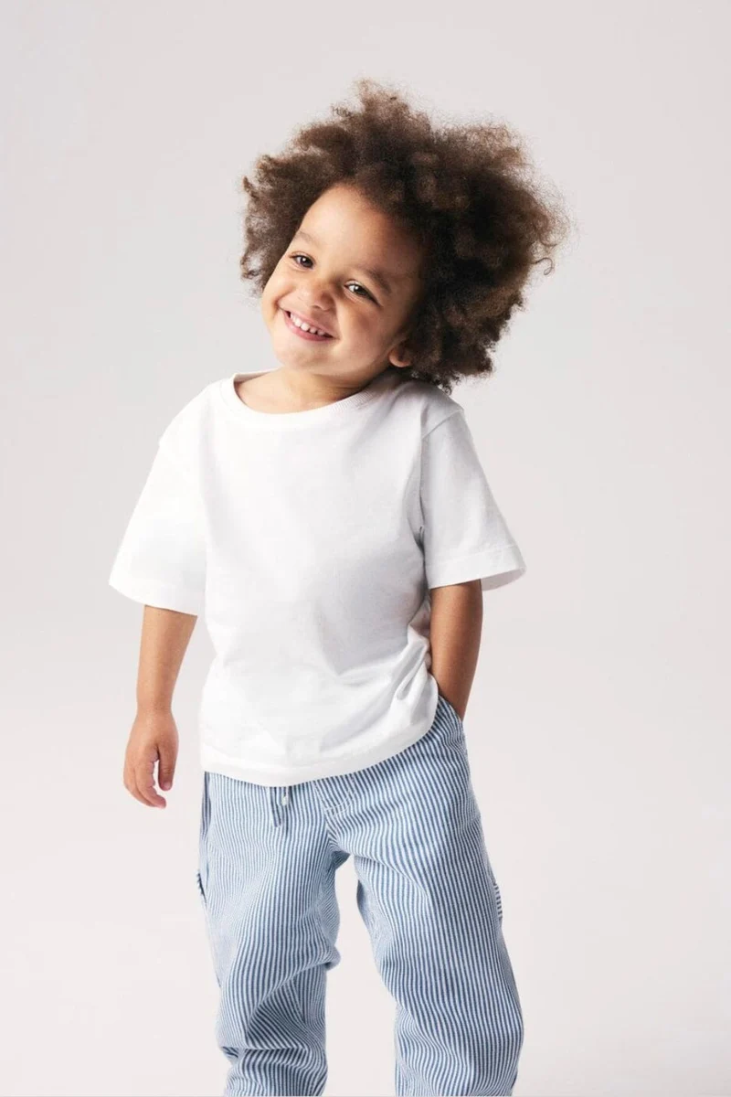 Name It - Nmmnola Tap Stripe Pants Carp 2299-Yf - 5121943 White Moonlight Blue