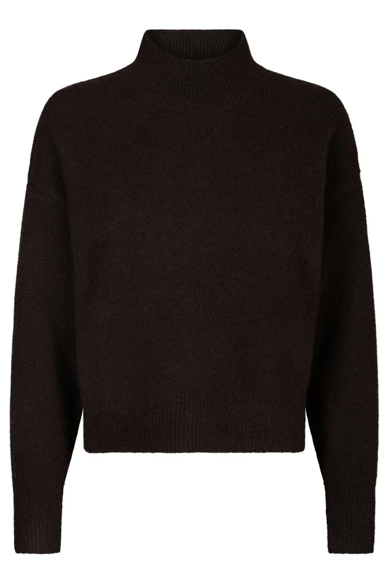 Neo Noir - Paulina Knit Blouse 159703 - 676 - Dark Brown