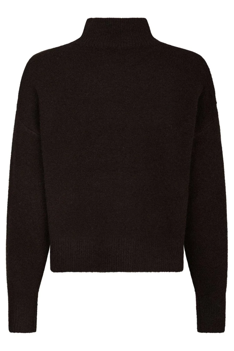 Neo Noir - Paulina Knit Blouse 159703 - 676 - Dark Brown