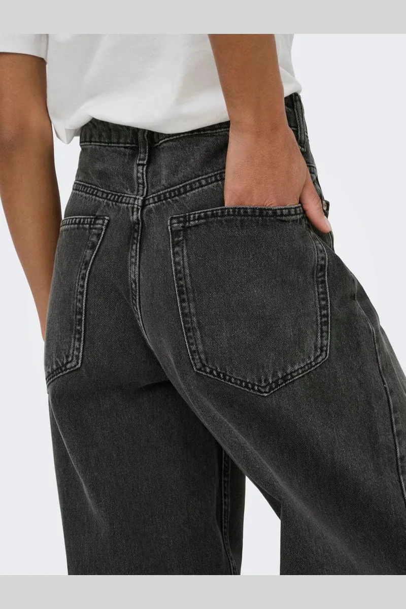 Only - Onlamber Lw Destroy Ovs Baggy Dot - 5016898 Washed Black
