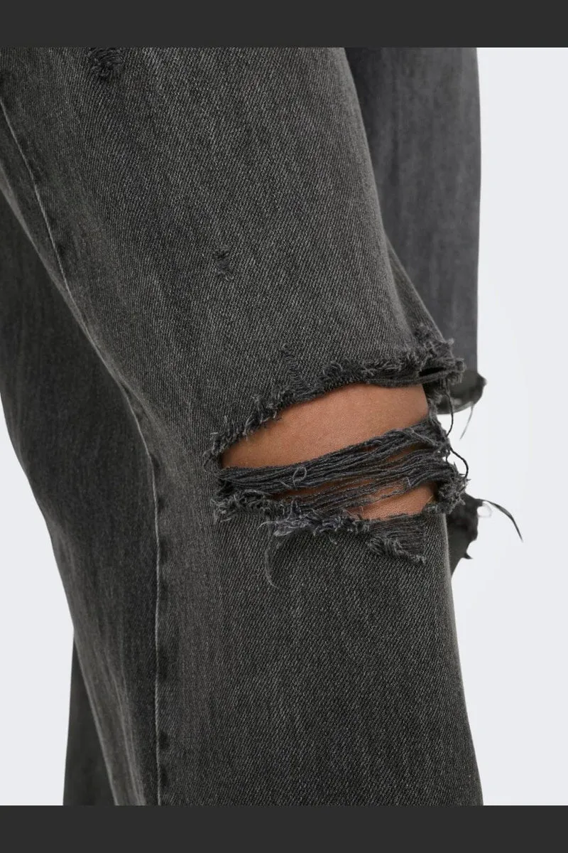 Only - Onlamber Lw Destroy Ovs Baggy Dot - 5016898 Washed Black