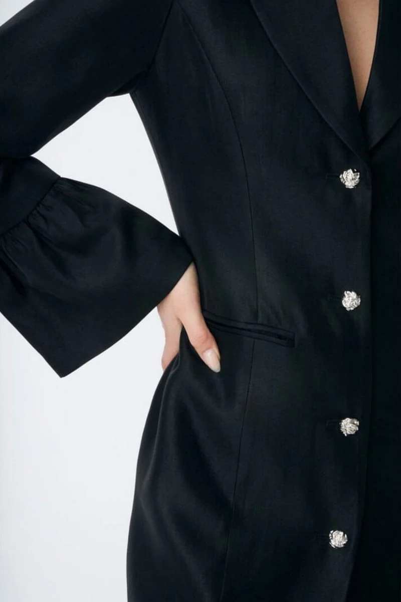 Cras - Nolina Blazer Dress C582 - 9999 Black