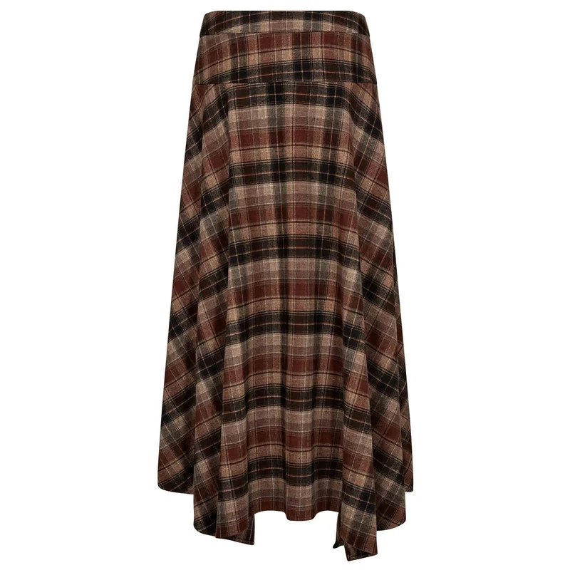 Gossia - Fleurgo Skirt G3103 - Brown Checks