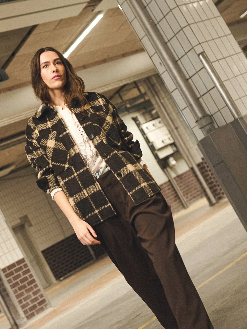 Gossia - Icego Shirt Jacket G3212 - Brown Checks