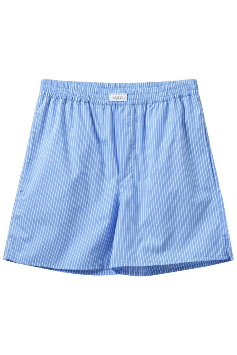 H2O - Rønne Essential Pajamas Shorts 100165-2 - 7044 - Sky Blue/White