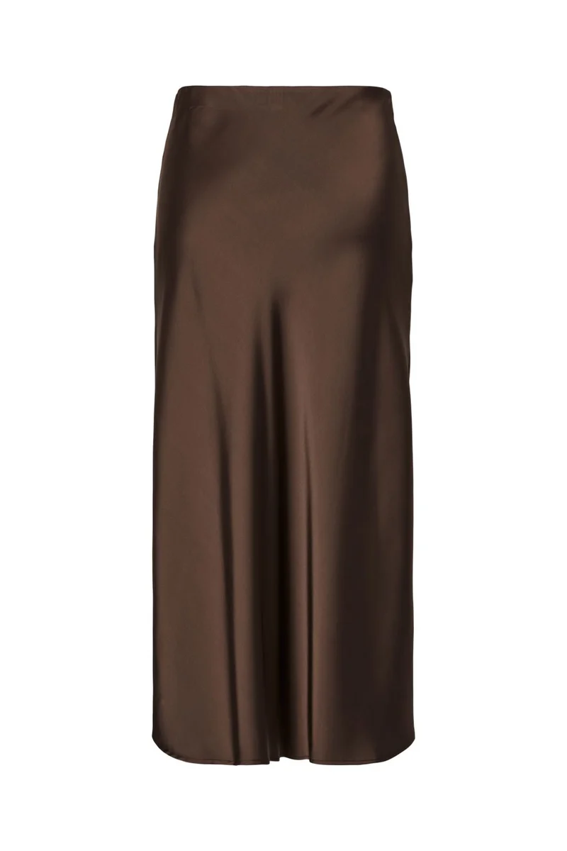 Yas - Yaspella Midi Skirt - 4961525 Chocolate Brown
