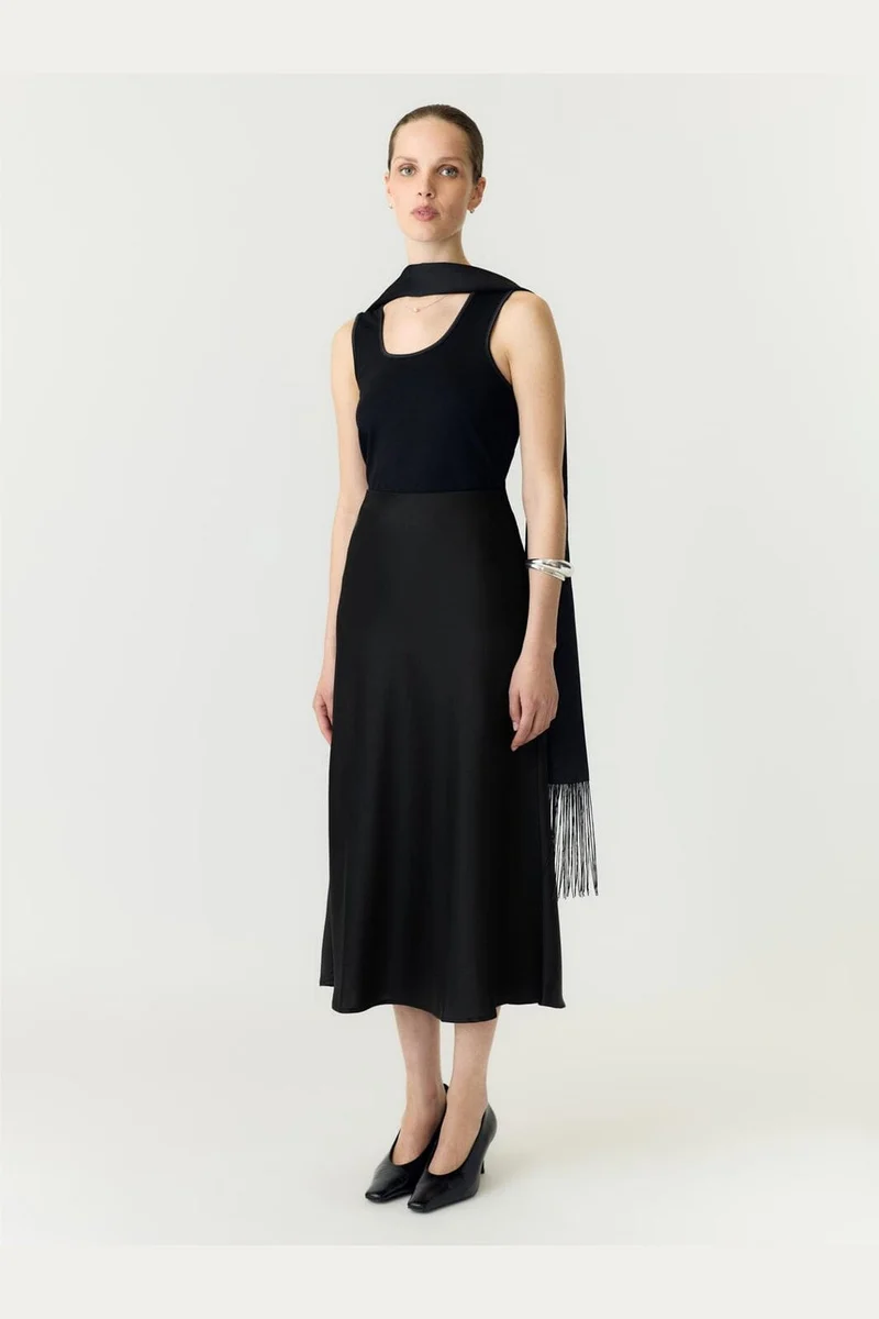 Yas - Yaspella Midi Skirt - 4260229 Black