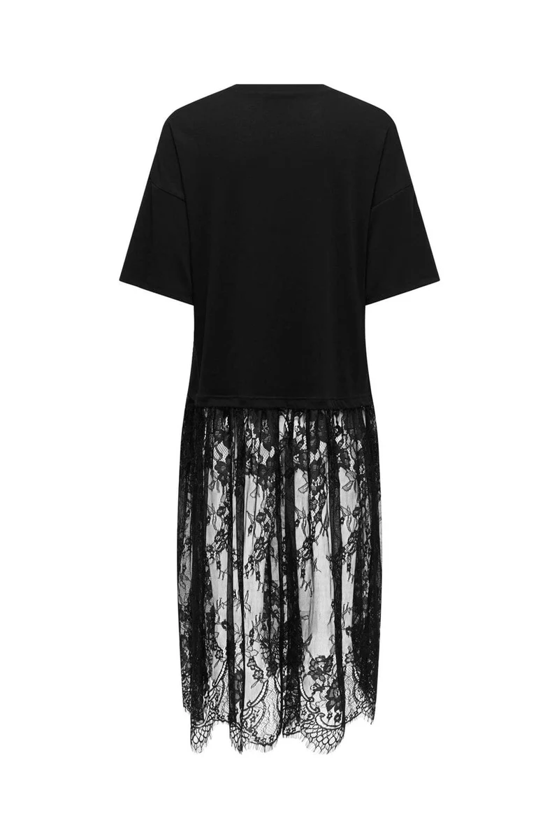 Only - Onltahlia S/S Lace Dress Top - 5100312 Black Dtm Lace