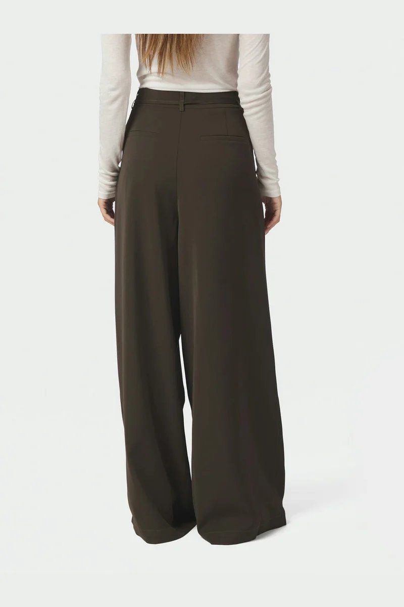 Neo Noir - Eddina Woven Pants 170464 - 676 - Dark Brown