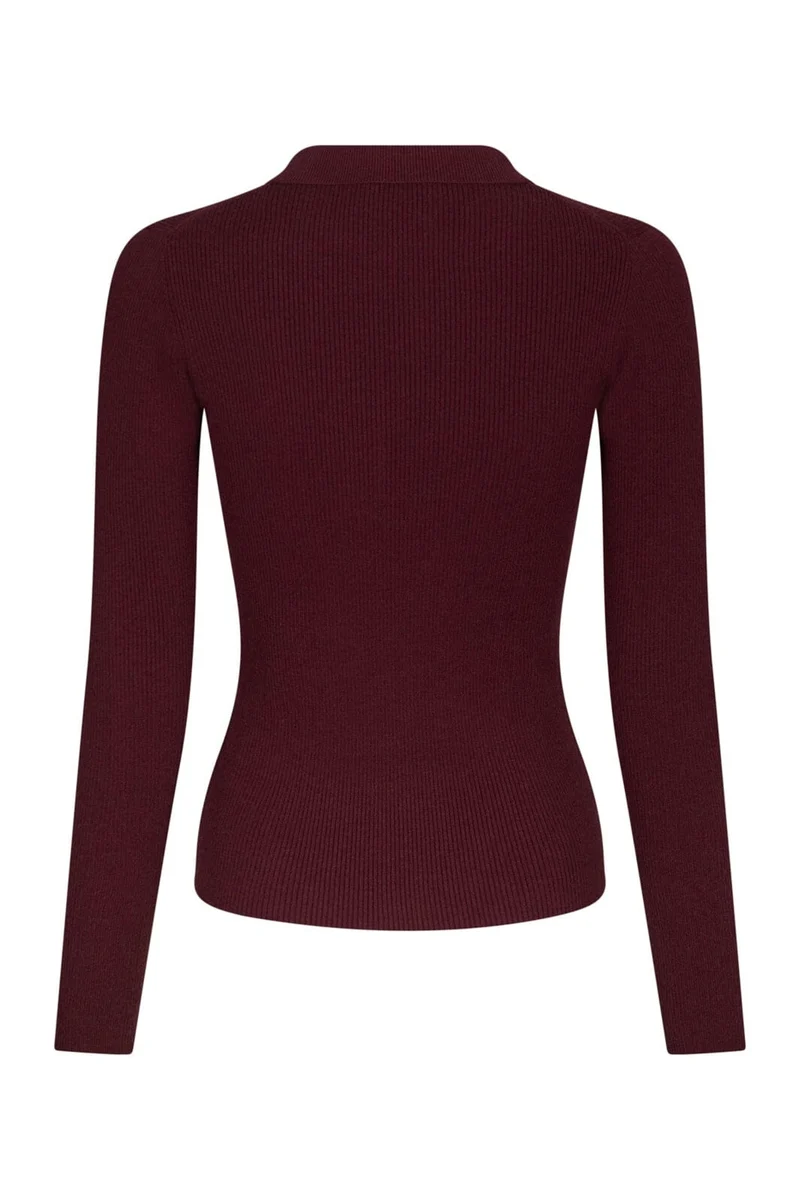 Neo Noir - Panama Knit Blouse 164017 - 682 - Wine