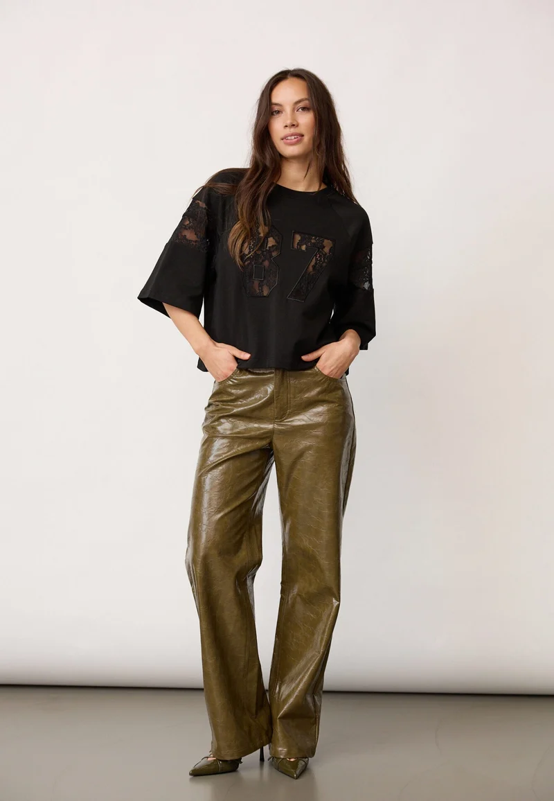 Co´Couture - Elycc 87 Lace Tee Sweat 500029 - 65001 - Black