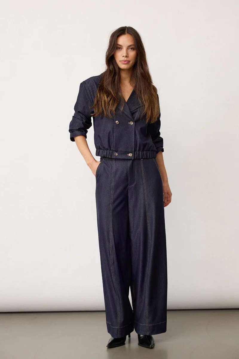 Co´Couture - Terrycc Barrel Pant 500107 - 45006 - Navy Denim