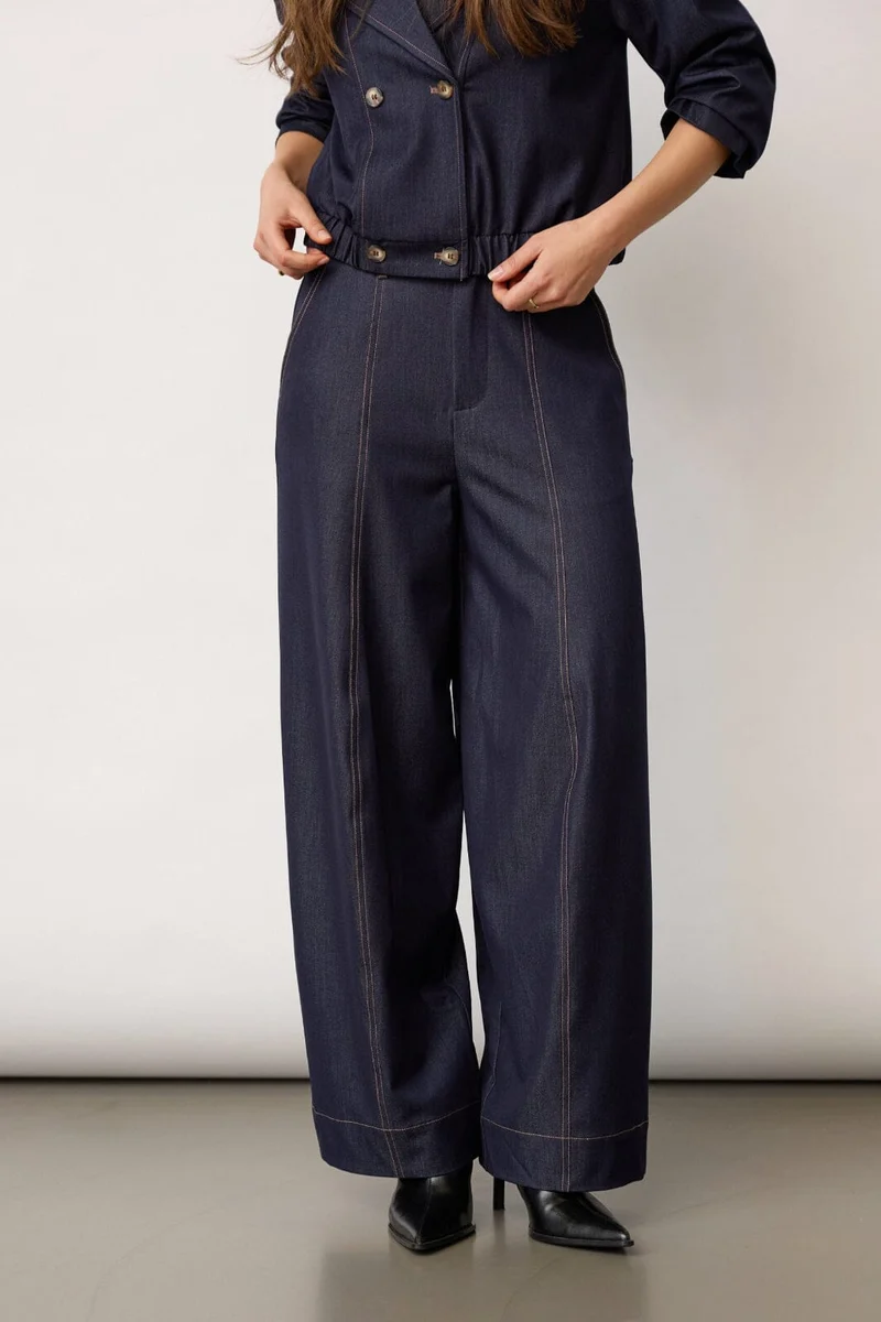 Co´Couture - Terrycc Barrel Pant 500107 - 45006 - Navy Denim